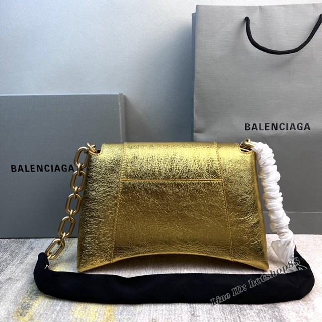 Balenciaga專櫃爆款鱷魚紋女士皮包 巴黎世家2022鏈條包Downtown S號單肩包 款號:8509 fyj1255